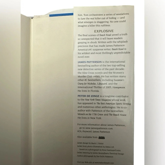 James Patterson Beach Road hardback book novel - Picture 3 of 3